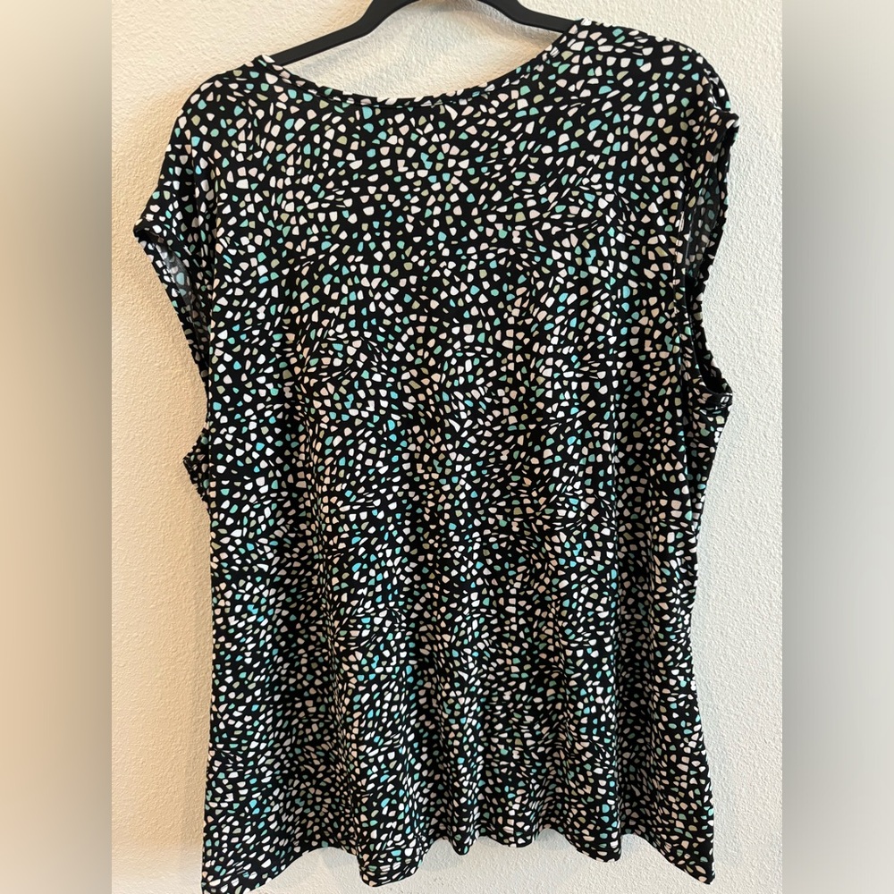 Cato Black Polkadot Tank Top - Size 18/20W - Like New Vintage - Picture 2 of 3
